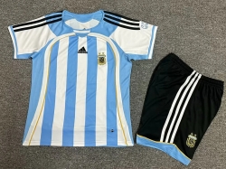 2006 Retro Argentina Home soccer kids kit